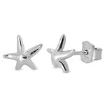 Silver Starfish Earrings