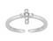 Silver Toe Ring - CZ Cross