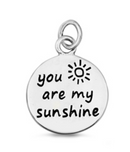 "You are my sunshine" Silver Pendant