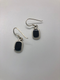 Black Onyx Rectangle Dangle Earrings