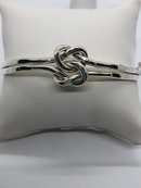 Sterling Silver Double Love Knot Cuff