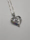 Colored CZ Heart Necklace