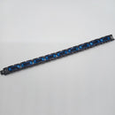 Stainless Steel Black and Blue Bracelet