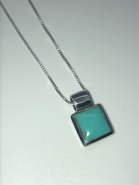 Turquoise Square Necklace