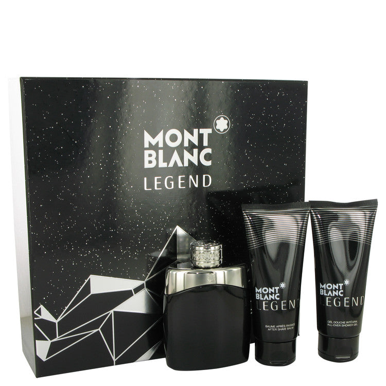Montblanc Legend Gift Set - 3.3 oz Eau De Toilette Spray + 3.3 oz After Shave Balm + 3.3 oz Shower Gel