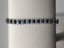 Blue Sapphire and Clear CZ Bracelet
